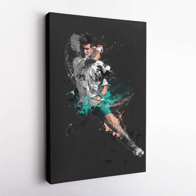 Novak Djokovic Art Tennis Wall Art Home Decor Hand Made Poster Canvas Print