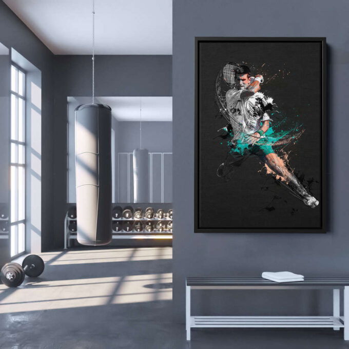 Novak Djokovic Art Tennis Wall Art Home Decor Hand Made Poster Canvas Print