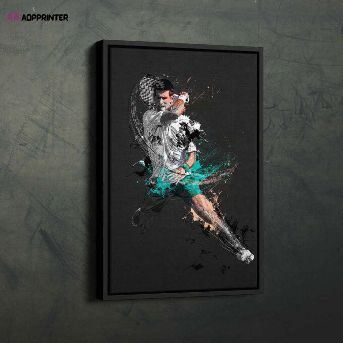 Novak Djokovic Art Tennis Wall Art Home Decor Hand Made Poster Canvas Print
