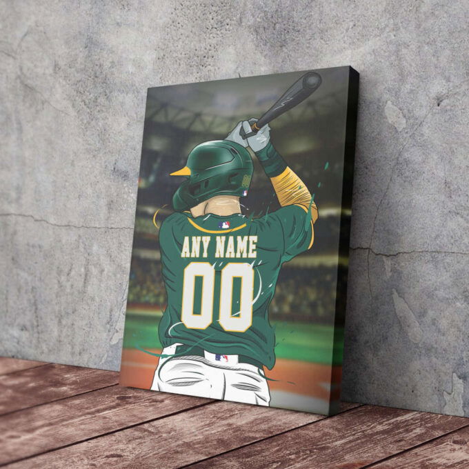 Oakland Athletics Jersey MLB Personalized Jersey Custom Name and Number Canvas Wall Art Print Home Decor Framed Poster Man Cave Gift