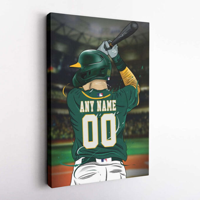 Oakland Athletics Jersey MLB Personalized Jersey Custom Name and Number Canvas Wall Art Print Home Decor Framed Poster Man Cave Gift