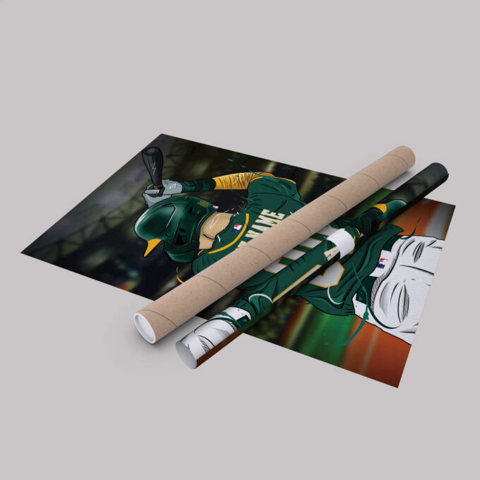Oakland Athletics Jersey MLB Personalized Jersey Custom Name and Number Canvas Wall Art Print Home Decor Framed Poster Man Cave Gift