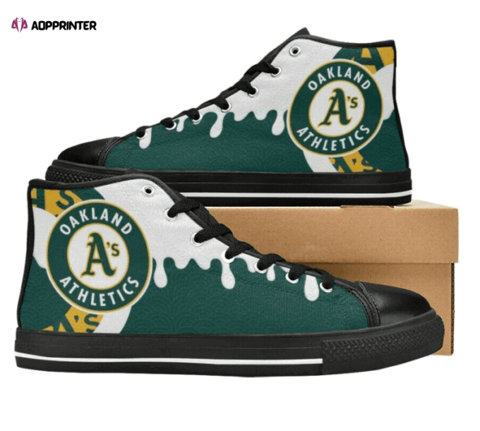 Oakland Athletics MLB Baseball Custom Canvas High Top Shoes