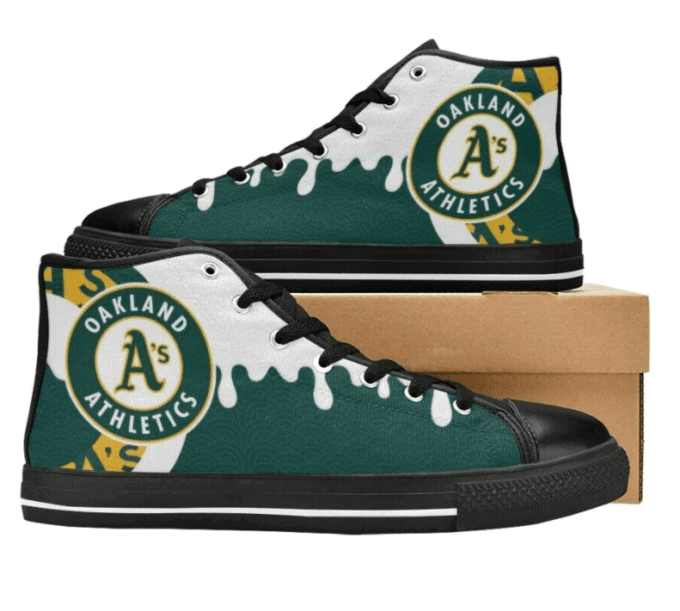 Oakland Athletics MLB Baseball Custom Canvas High Top Shoes