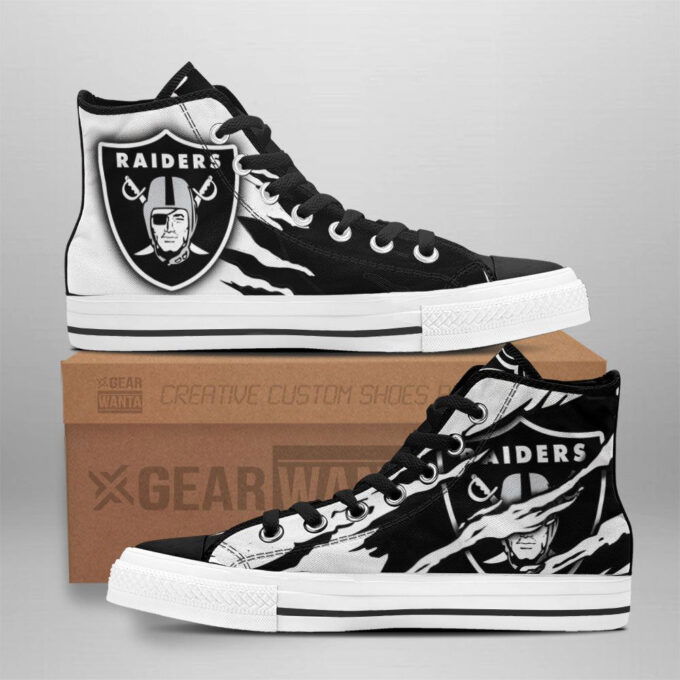 Oakland Raiders High Top Shoes Custom For Fans