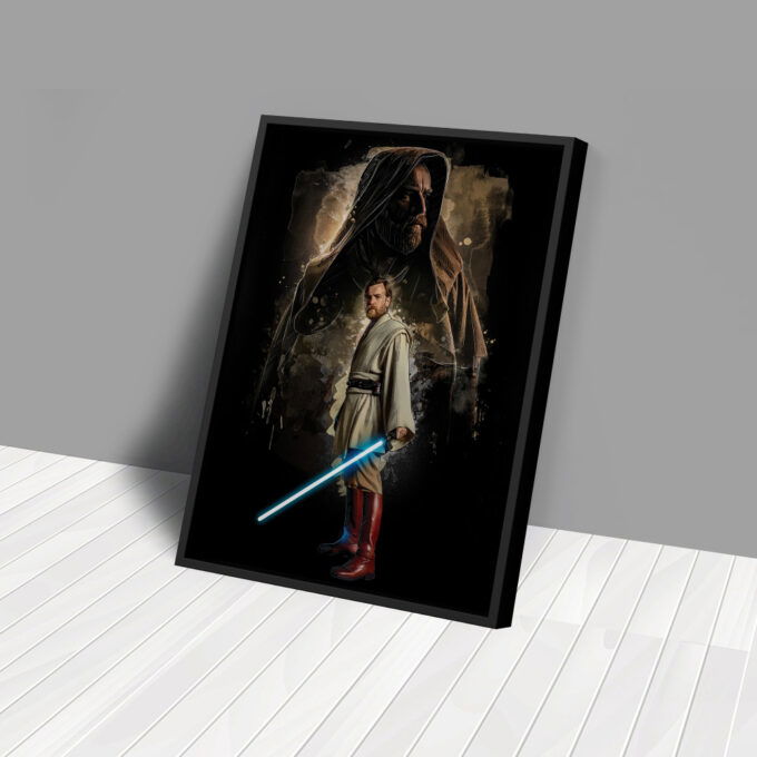 Obi Wan Kenobi Poster Star Wars Art Canvas Wall Art Print Home Decor Framed Poster Gift for Kids