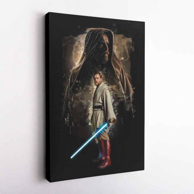 Obi Wan Kenobi Poster Star Wars Art Canvas Wall Art Print Home Decor Framed Poster Gift for Kids