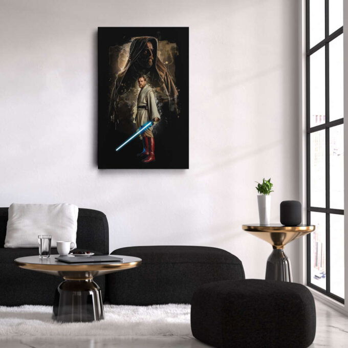 Obi Wan Kenobi Poster Star Wars Art Canvas Wall Art Print Home Decor Framed Poster Gift for Kids