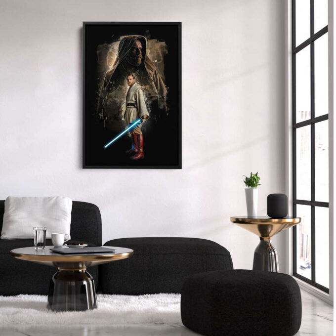 Obi Wan Kenobi Poster Star Wars Art Canvas Wall Art Print Home Decor Framed Poster Gift for Kids