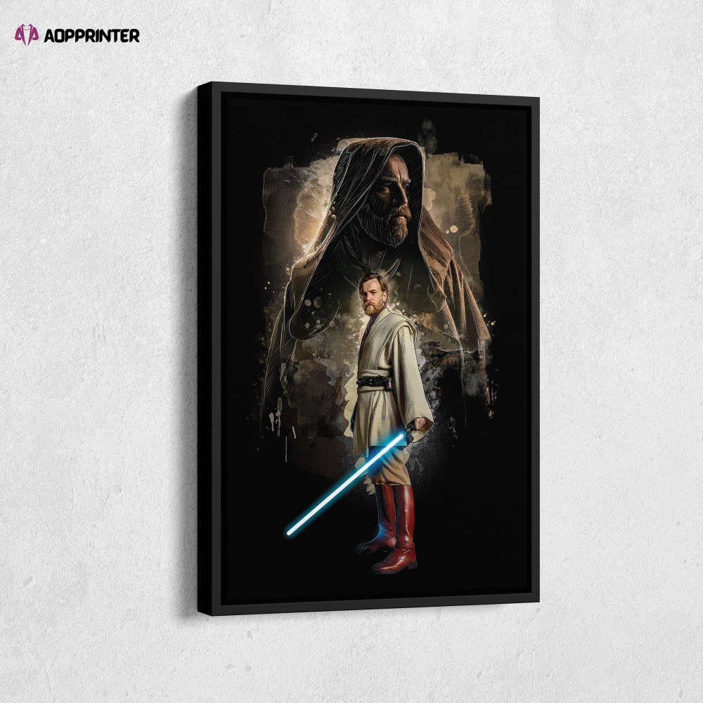 Obi Wan Kenobi Poster Star Wars Art Canvas Wall Art Print Home Decor Framed Poster Gift for Kids Obi Wan Kenobi Poster Star Wars Art Canvas Wall Art Print Home Decor Framed Poster Gift for Kids