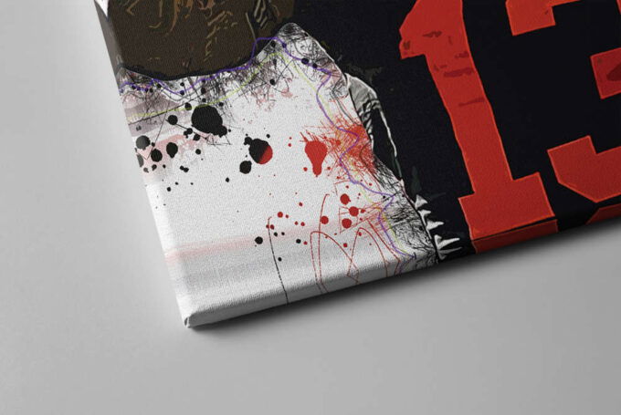 Odell Beckham Paint Poster Cleveland Browns Canvas Unique Design Wall Art Print Hand Made Ready to Hang Custom Design