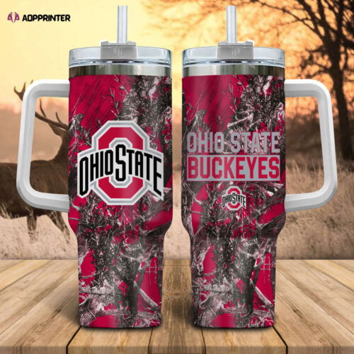 Cart 5 Ohio State Buckeyes NCAA Hunting Personalized Stanley Tumbler 40oz