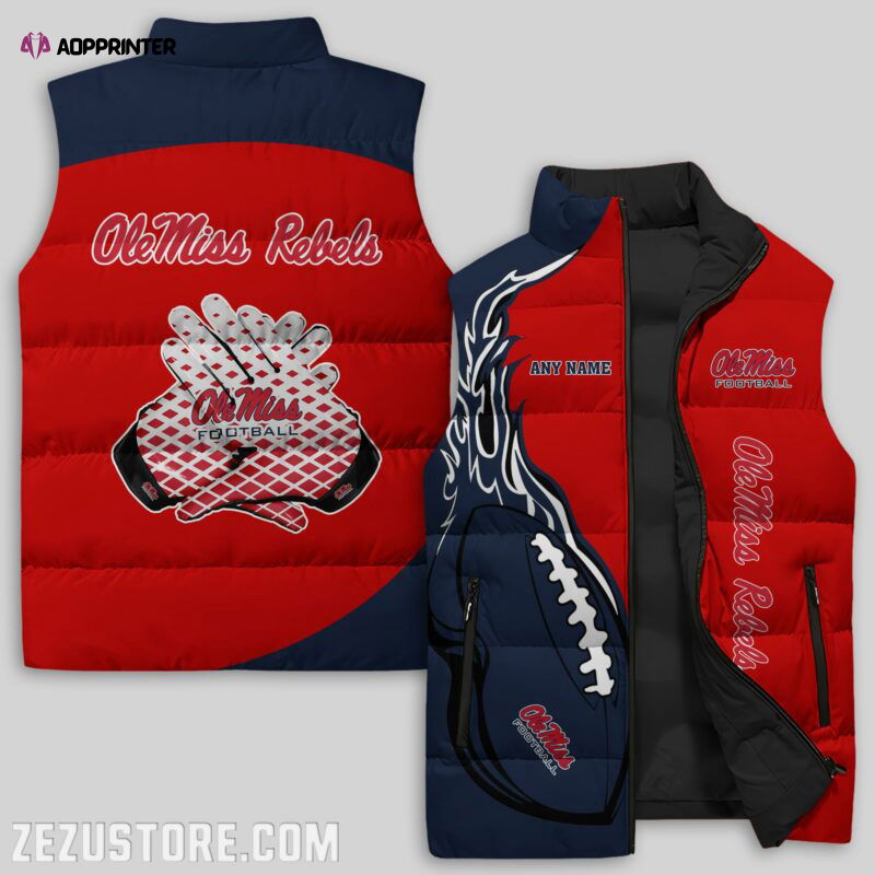 Ole Miss Rebels NCAA Sleeveless Puffer Jacket Custom For Fans Gifts Ole Miss Rebels NCAA Sleeveless Puffer Jacket Custom For Fans Gifts