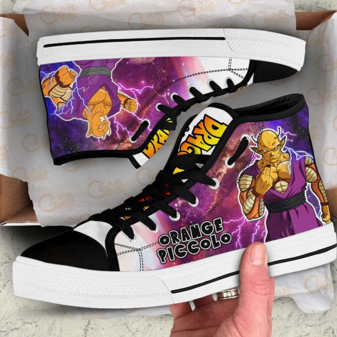 Orange Piccolo High Top Canvas Shoes Custom Dragon Ball Anime For Fans