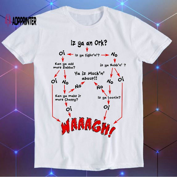 Ork Flow Chart Waagh Decision Decishun Fingy Meme Movie Music Cool Funny Gift T Shirt E1171 Ork Flow Chart Waagh Decision Decishun Fingy Meme Movie Music Cool Funny Gift T Shirt E1171