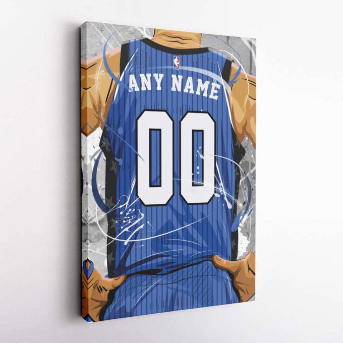 Orlando Magic Jersey NBA Personalized Jersey Custom Name and Number Canvas Wall Art  Print Home Decor Framed Poster Man Cave Gift