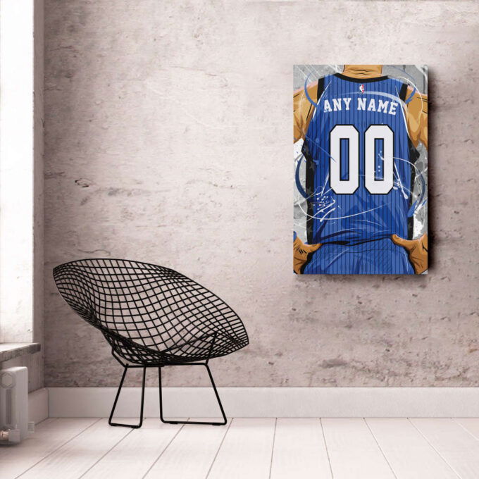 Orlando Magic Jersey NBA Personalized Jersey Custom Name and Number Canvas Wall Art  Print Home Decor Framed Poster Man Cave Gift