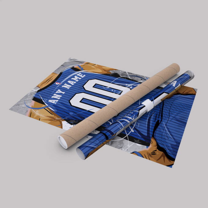Orlando Magic Jersey NBA Personalized Jersey Custom Name and Number Canvas Wall Art  Print Home Decor Framed Poster Man Cave Gift