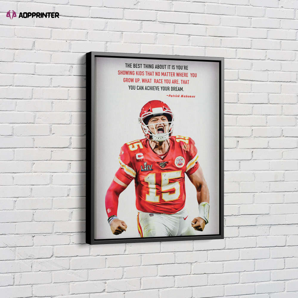 Patrick Mahomes Art Poster Quote Kansas City Chiefs Canvas Unique Design Wall Art Print Hand Made Ready to Hang Custom Design Patrick Mahomes Art Poster Quote Kansas City Chiefs Canvas Unique Design Wall Art Print Hand Made Ready to Hang Custom Design