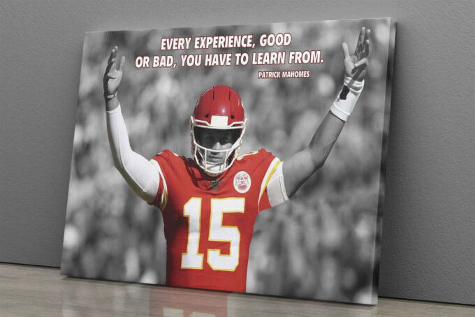 Patrick Mahomes Quote Poster Kansas City Chiefs Canvas Unique Design Wall Art Print Hand Made Ready to Hang Custom Design