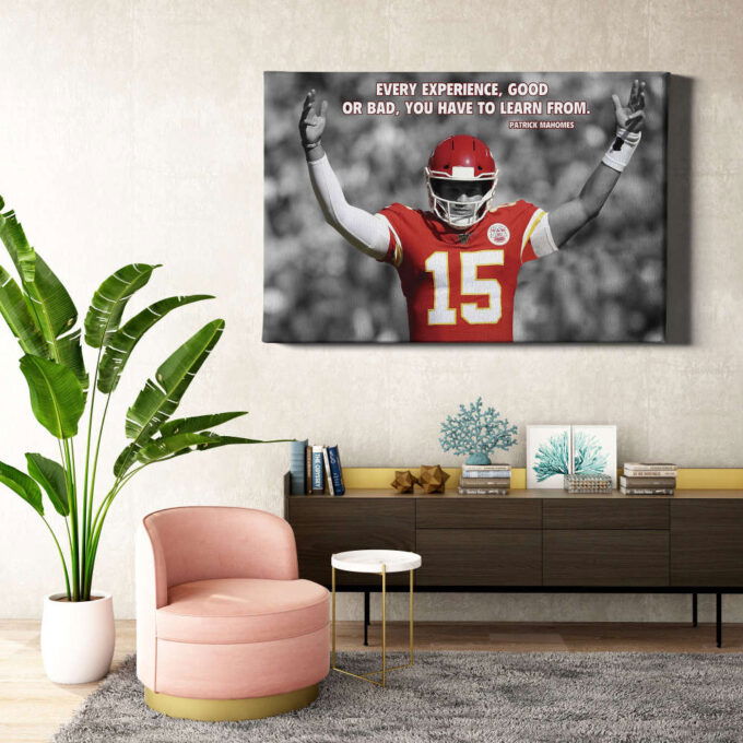 Patrick Mahomes Quote Poster Kansas City Chiefs Canvas Unique Design Wall Art Print Hand Made Ready to Hang Custom Design