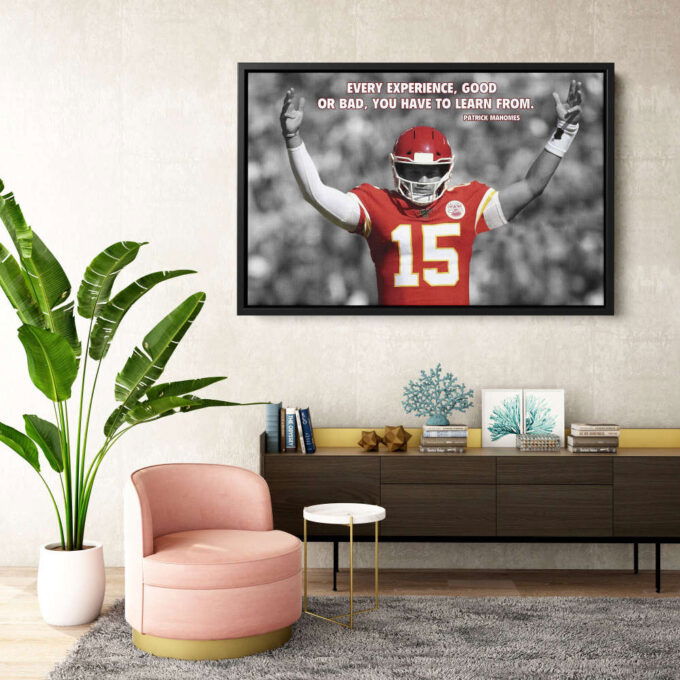 Patrick Mahomes Quote Poster Kansas City Chiefs Canvas Unique Design Wall Art Print Hand Made Ready to Hang Custom Design
