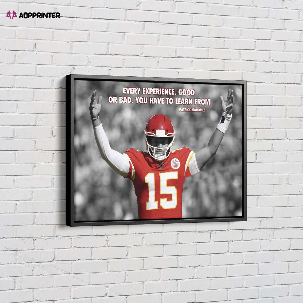 Patrick Mahomes Quote Poster Kansas City Chiefs Canvas Unique Design Wall Art Print Hand Made Ready to Hang Custom Design Patrick Mahomes Quote Poster Kansas City Chiefs Canvas Unique Design Wall Art Print Hand Made Ready to Hang Custom Design