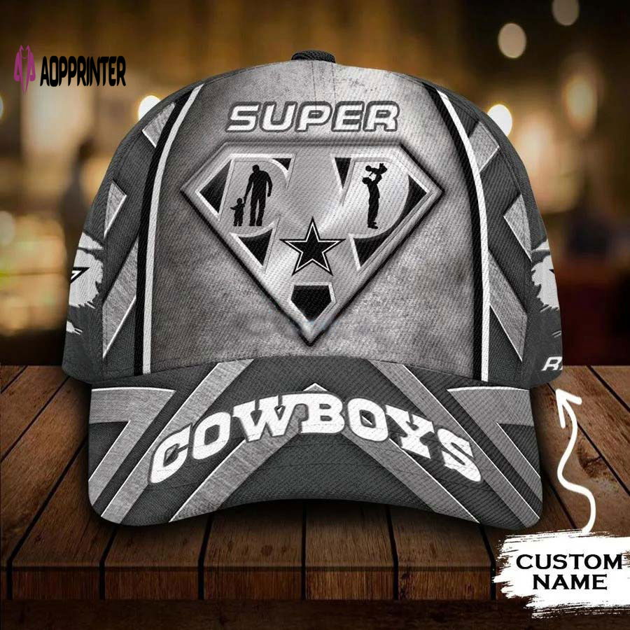 Personalized Dallas Cowboys Super Dad 3D Hat Personalized Dallas Cowboys Super Dad 3D Hat
