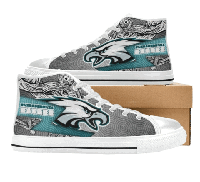 Philadelphia Eagles NFL Custom Canvas High Top Shoes