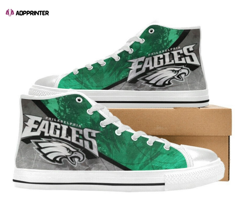 Philadelphia Eagles NFL Custom Canvas High Top Shoes Philadelphia Eagles NFL Custom Canvas High Top Shoes