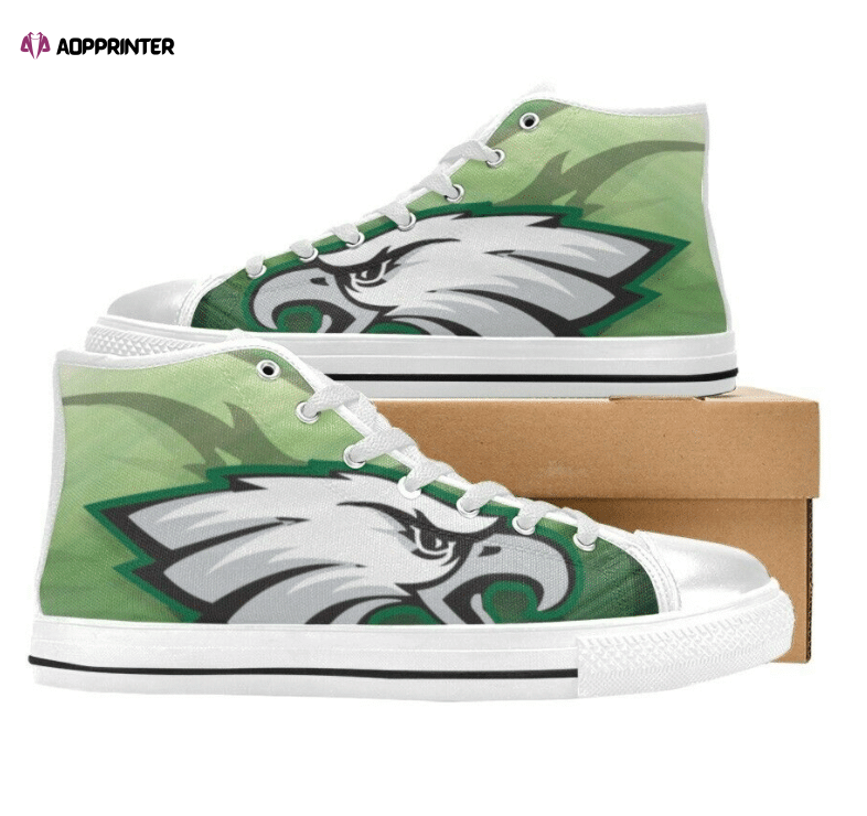 Philadelphia Eagles NFL Custom Canvas High Top Shoes HT1161 Philadelphia Eagles NFL Custom Canvas High Top Shoes HT1161
