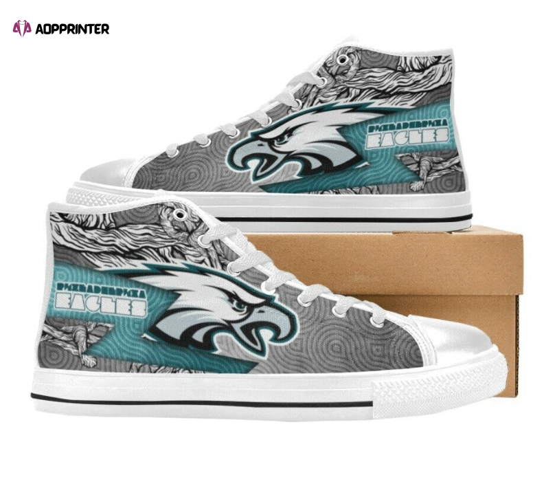 Philadelphia Eagles NFL Custom Canvas High Top Shoes Philadelphia Eagles NFL Custom Canvas High Top Shoes