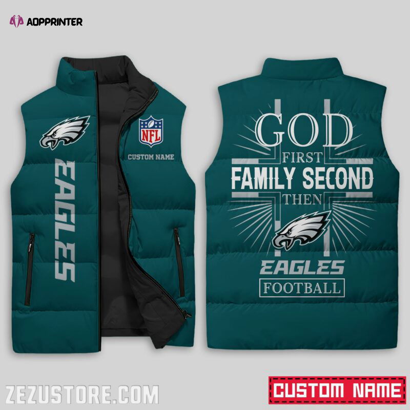 Philadelphia Eagles NFL Sleeveless Puffer Jacket Custom For Fans Gifts Philadelphia Eagles NFL Sleeveless Puffer Jacket Custom For Fans Gifts