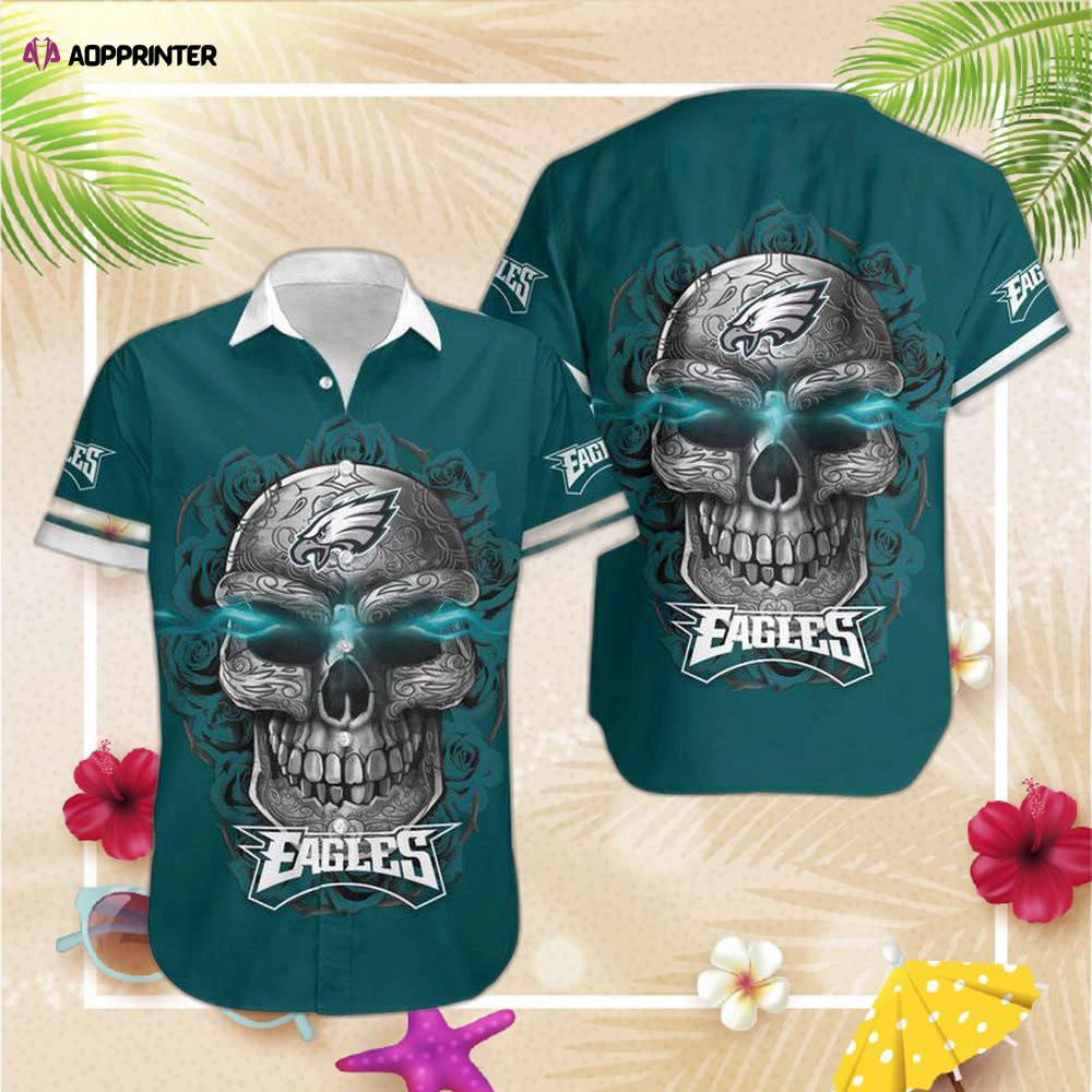 Philadelphia Eagles Sugar Skull NFL Gift For Fan Hawaiian Philadelphia Eagles Sugar Skull NFL Gift For Fan Hawaiian