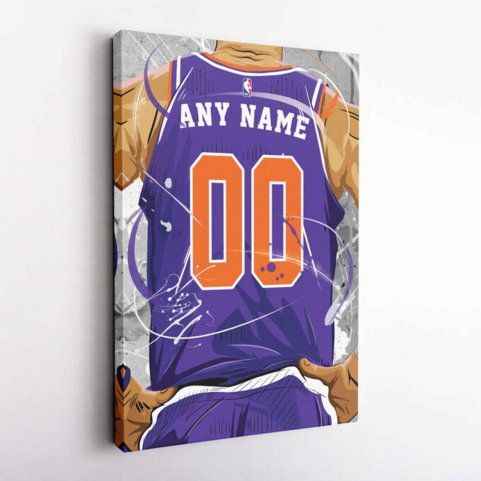 Phoenix Suns Jersey NBA Personalized Jersey Custom Name and Number Canvas Wall Art  Print Home Decor Framed Poster Man Cave Gift
