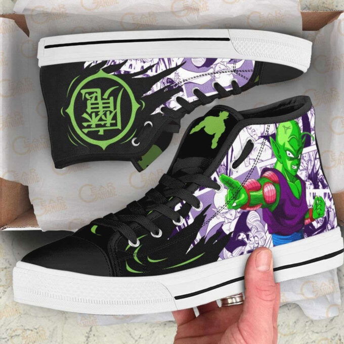 Piccolo High Emblem High Top Canvas Shoes Custom Dragon Ball Anime For Fans