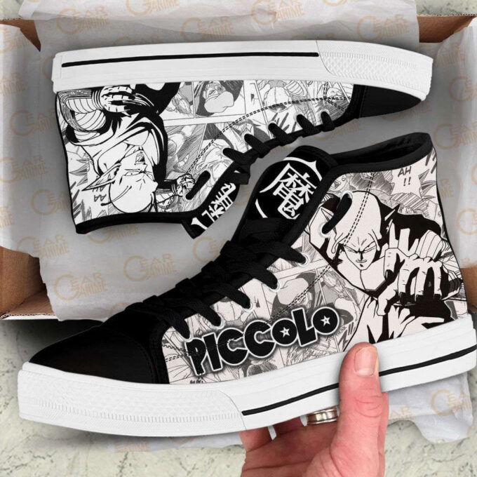 Piccolo High Top Canvas Shoes Custom Dragon Ball Manga For Fans