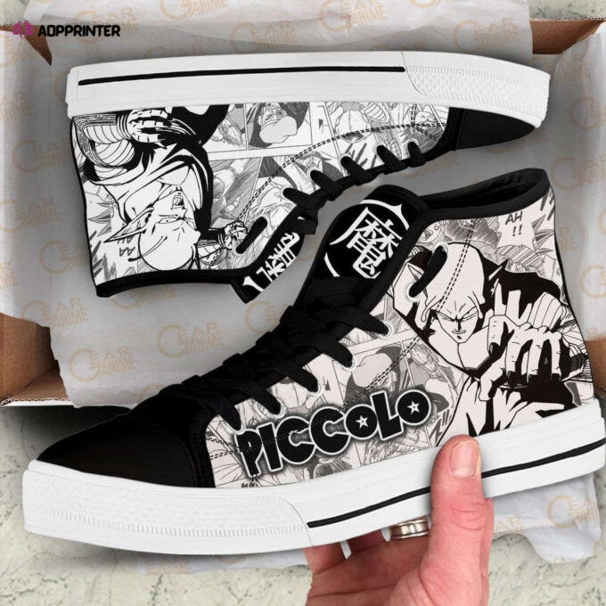 Piccolo High Top Canvas Shoes Custom Dragon Ball Manga For Fans