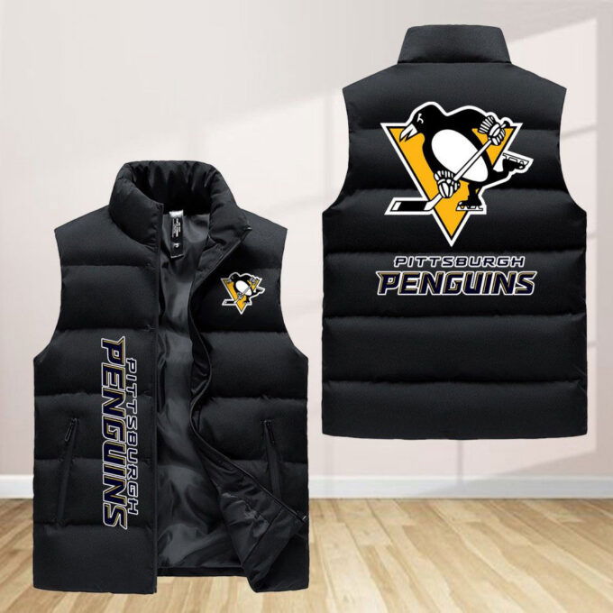 Pittsburgh Penguins Sleeveless Puffer Jacket Custom For Fans Gifts