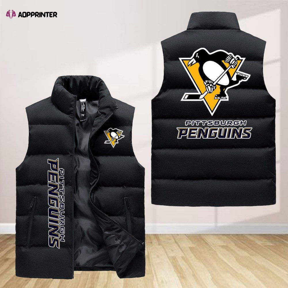 Pittsburgh Penguins Sleeveless Puffer Jacket Custom For Fans Gifts Pittsburgh Penguins Sleeveless Puffer Jacket Custom For Fans Gifts