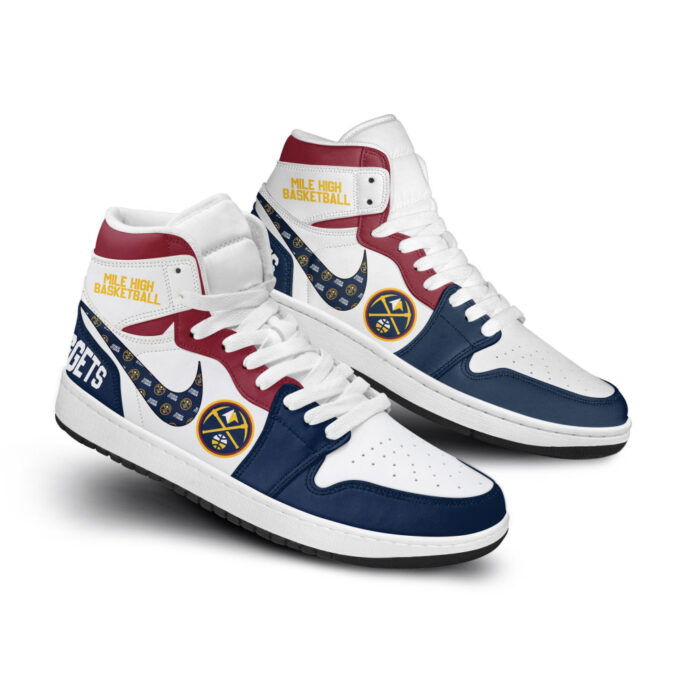 Premium Denver Nuggets Shoes Air Jordan 1 Sneakers High Top For Fans