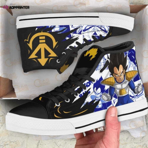 Cart 5 Prince Vegeta Emblem High Top Canvas Shoes Custom Dragon Ball Anime For Fans