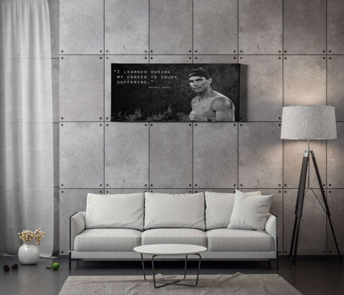 Rafael Nadal Quote Poster Tennis Canvas Unique Design Wall Art Print Hand Made Ready to Hang Custom Design