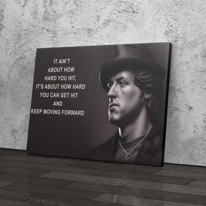 Rocky Balboa Poster Motivational Quote Canvas Wall Art Home Decor Framed Poster Man Cave Gift