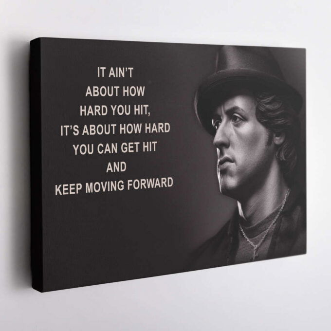 Rocky Balboa Poster Motivational Quote Canvas Wall Art Home Decor Framed Poster Man Cave Gift