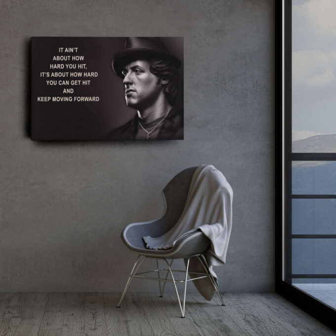 Rocky Balboa Poster Motivational Quote Canvas Wall Art Home Decor Framed Poster Man Cave Gift
