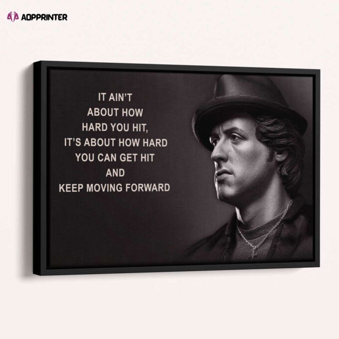 Rocky Balboa Poster Motivational Quote Canvas Wall Art Home Decor Framed Poster Man Cave Gift