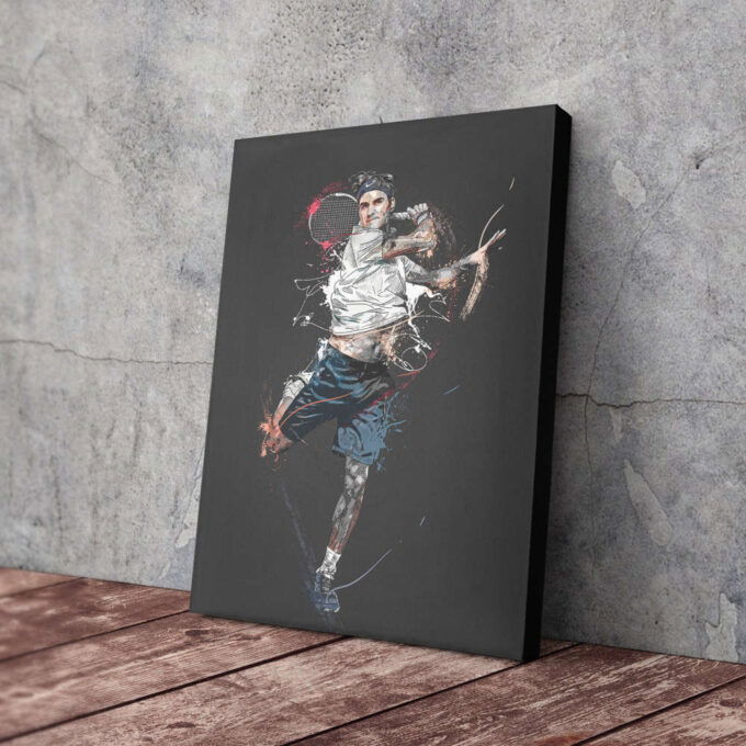 Roger Federer Art Tennis Wall Art Home Decor Hand Made Poster Canvas Print