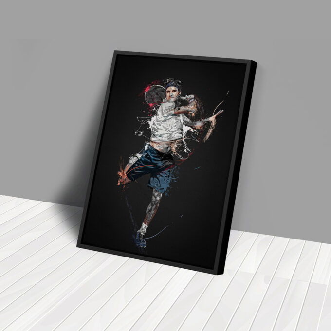 Roger Federer Art Tennis Wall Art Home Decor Hand Made Poster Canvas Print