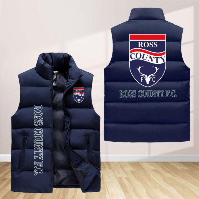 Ross County Sleeveless Puffer Jacket Custom For Fans Gifts